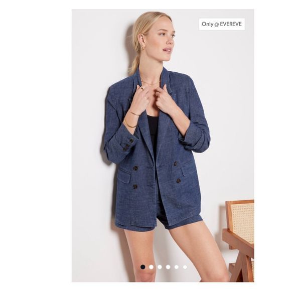 Evereve Jackets & Blazers - NWT Evereve Alexa Blazer Cotton Blend Women’s size S